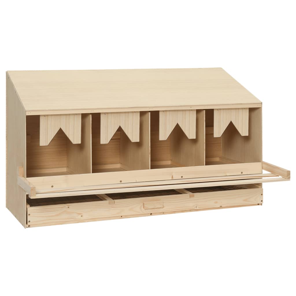 Vidaxl Chicken Shelter 4 Rum 106x40x59 cm Solid fyrretræ