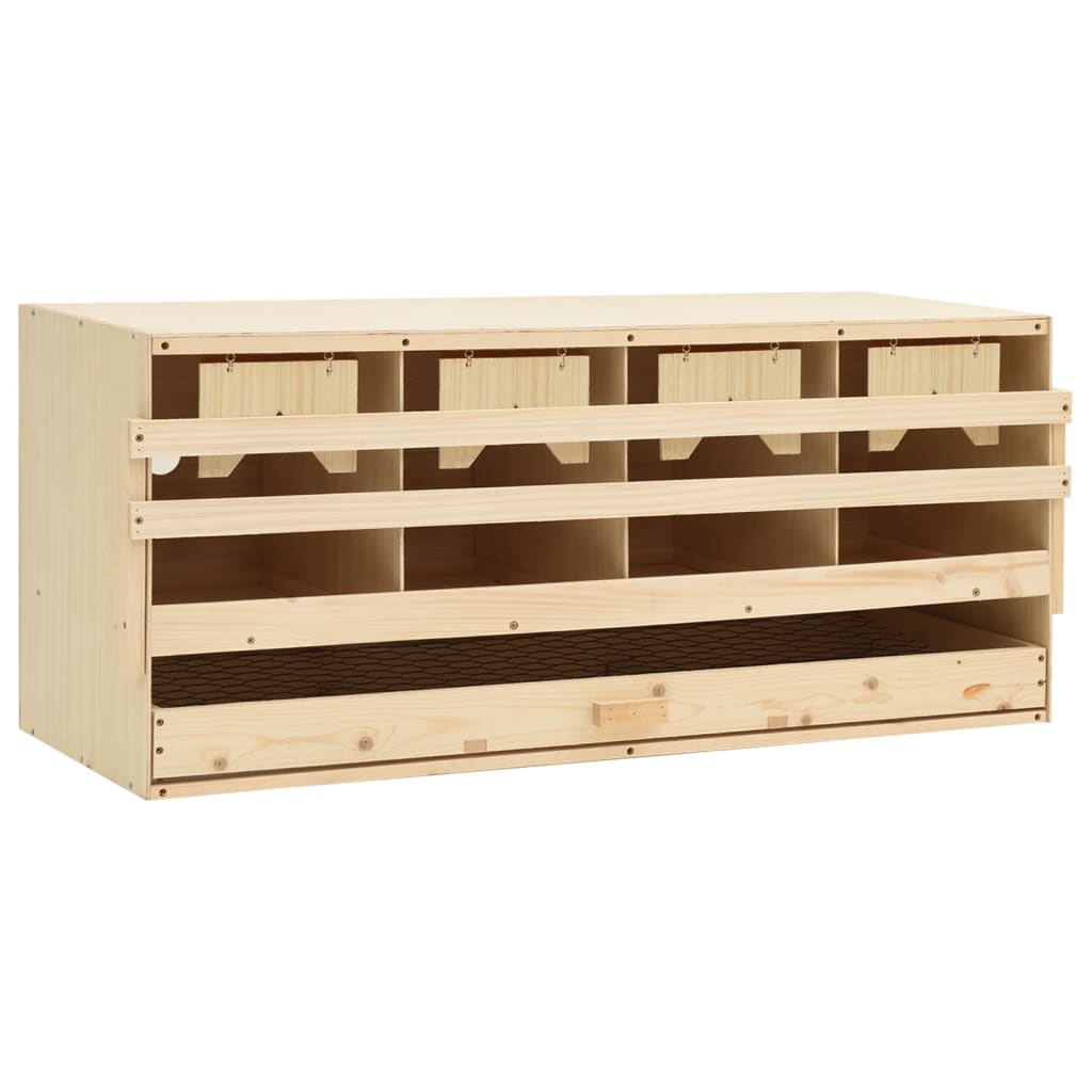 Vidaxl Chicken Shelter 4 Rum 106x40x45 cm Solid fyrretræ