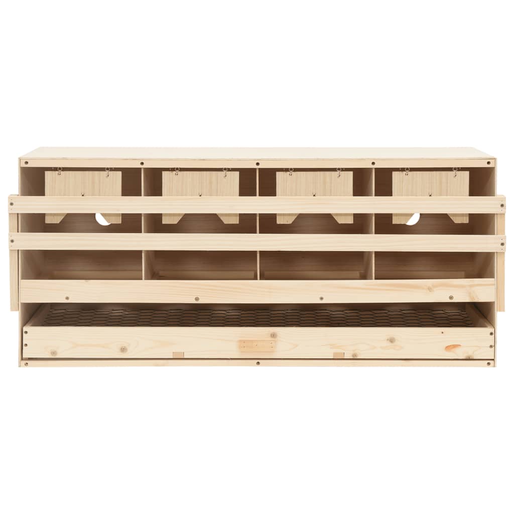 Vidaxl Chicken Shelter 4 Rum 106x40x45 cm Solid fyrretræ