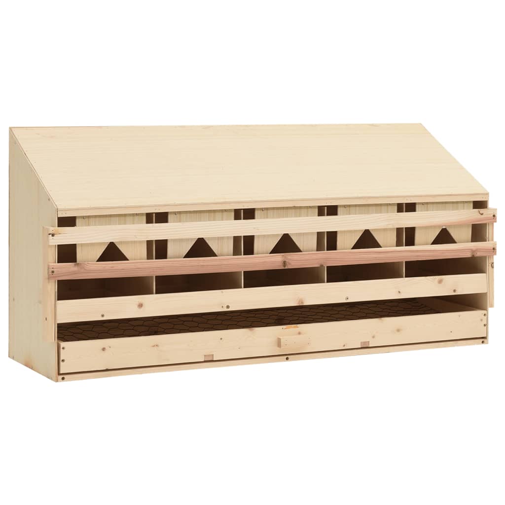 Vidaxl Chicken Shelter 5 Rum 117x33x54 cm Solid fyrretræ