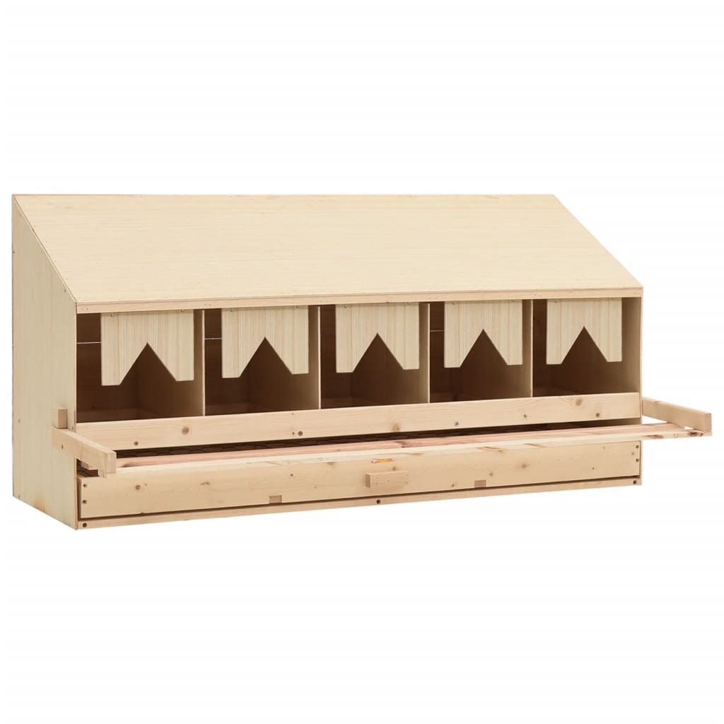 Vidaxl Chicken Shelter 5 Rum 117x33x54 cm Solid fyrretræ