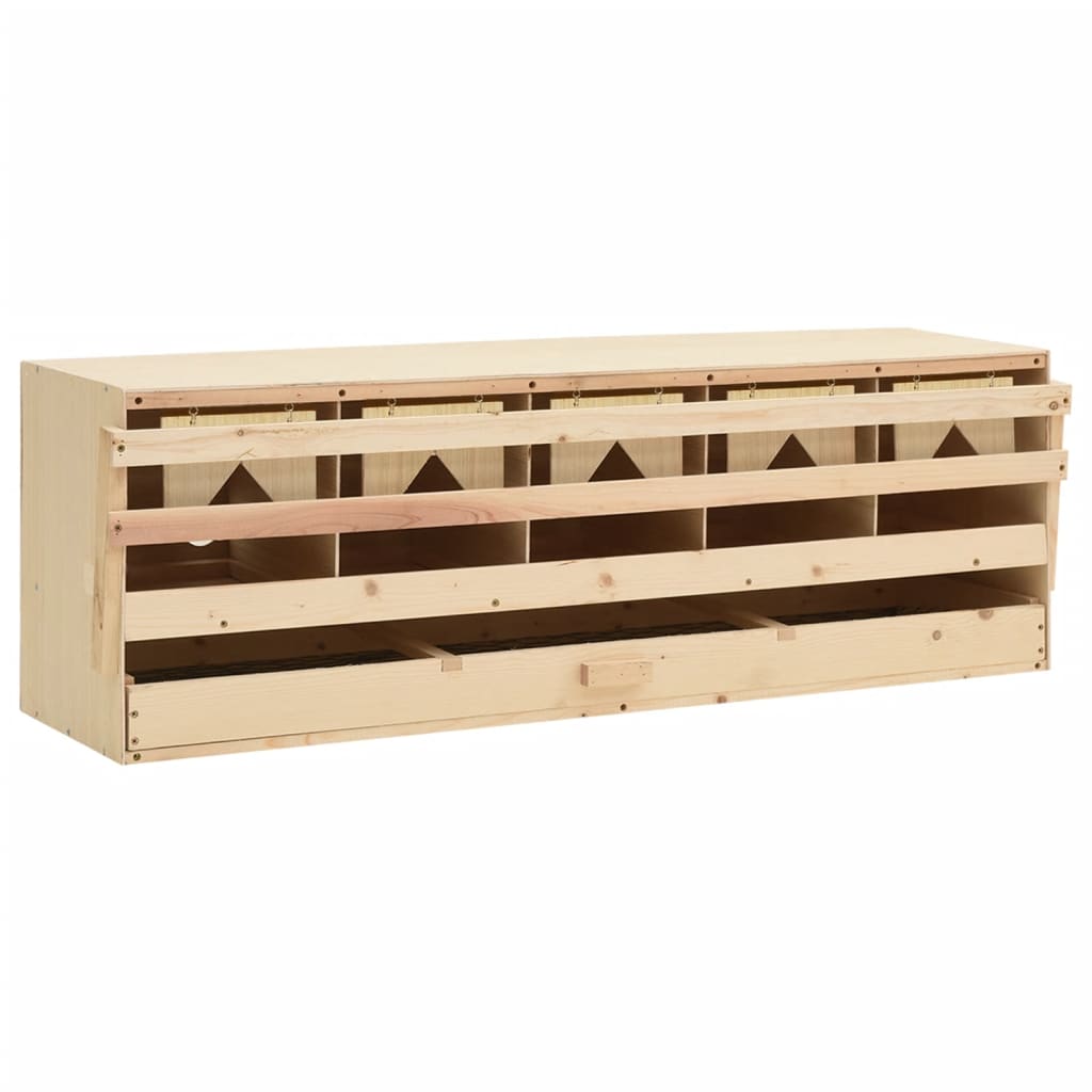 Vidaxl Chicken Shelter 5 Rum 117x33x38 cm Solid fyrretræ