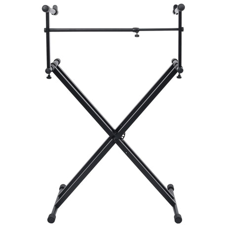 Vidaxl keyboardstandaard x-frame dubbel versterkt zwart