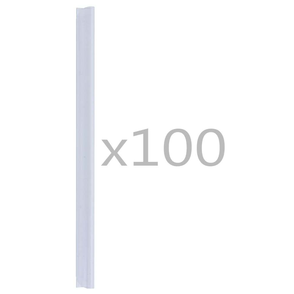 Vidaxl 100 St Fence Strip Clamps PVC Gennemsigtig
