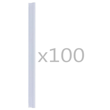 Vidaxl 100 St Fence Strip Clamps PVC Gennemsigtig