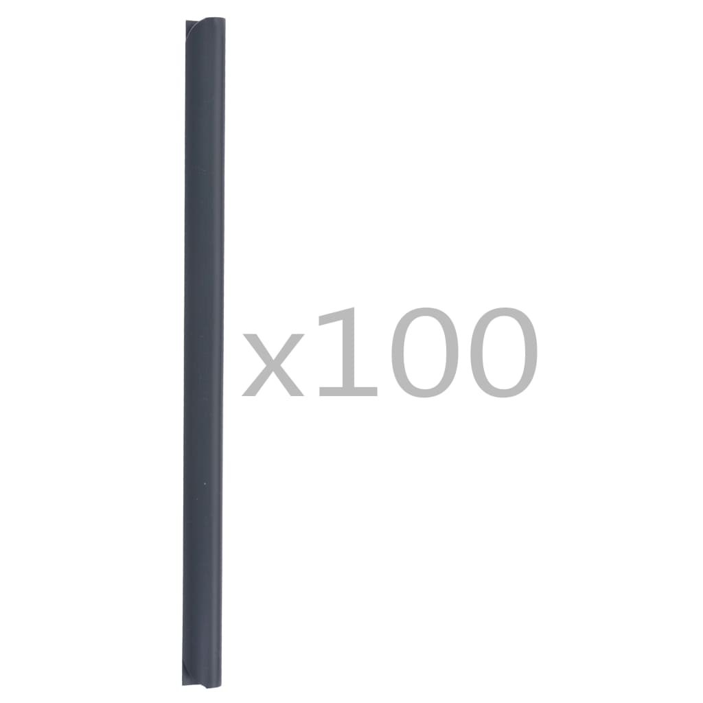 Vidaxl 100 St Fence Strip Clamps PVC Anthracite