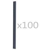 Vidaxl 100 St Fence Strip Clamps PVC Anthracite