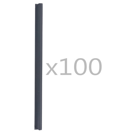 Vidaxl 100 St Fence Strip Clamps PVC Anthracite
