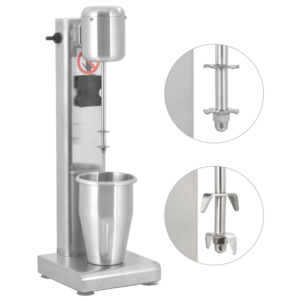 Vidaxl Milkshake Mixer 1 L rustfrit stål