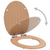 Vidaxl toiletstol med blødt tæt låg bambus MDF