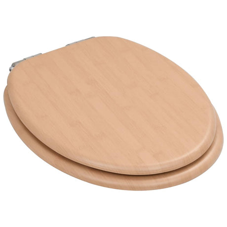 Vidaxl toiletstol med blødt tæt låg bambus MDF