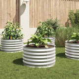 Vidaxl planter indsat 80x80x44 cm galvaniseret stålsølv