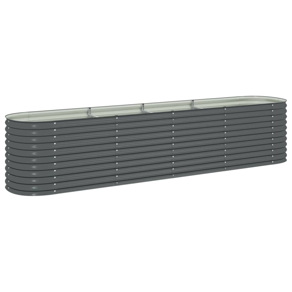 Vidaxl Planter Insert 400x80x81 cm galvaniseret stålgrå