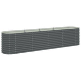 Vidaxl Planter Insert 400x80x81 cm galvaniseret stålgrå