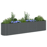 Vidaxl Planter Insert 400x80x81 cm galvaniseret stålgrå