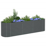 Vidaxl planter indsat 320x80x81 cm galvaniseret stålgrå