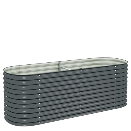 Vidaxl planter hævet 240x80x81 cm galvaniseret stålgrå