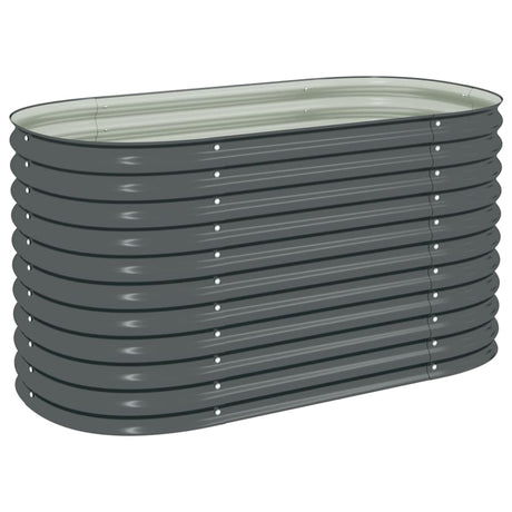 Vidaxl planter hævet 160x80x81 cm galvaniseret stålgrå