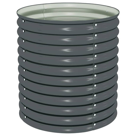 Vidaxl planter hævet 80x80x81 cm galvaniseret stålgrå