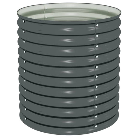 Vidaxl planter hævet 80x80x81 cm galvaniseret stålgrå