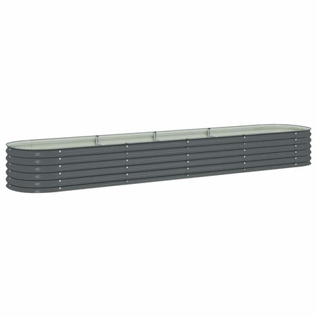 Vidaxl Planter Insert 400x80x44 cm galvaniseret stålgrå