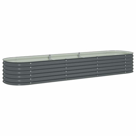 Vidaxl planter indsat 320x80x44 cm galvaniseret stålgrå
