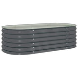 Vidaxl planter hævet 160x80x44 cm galvaniseret stålgrå