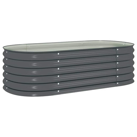 Vidaxl planter hævet 160x80x44 cm galvaniseret stålgrå