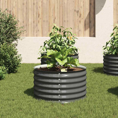 Vidaxx planter hævet 80x80x44 cm galvaniseret stålgrå