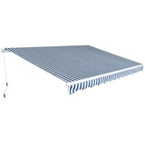Vidaxl Laifel manuelt udvides 450 cm blå hvid