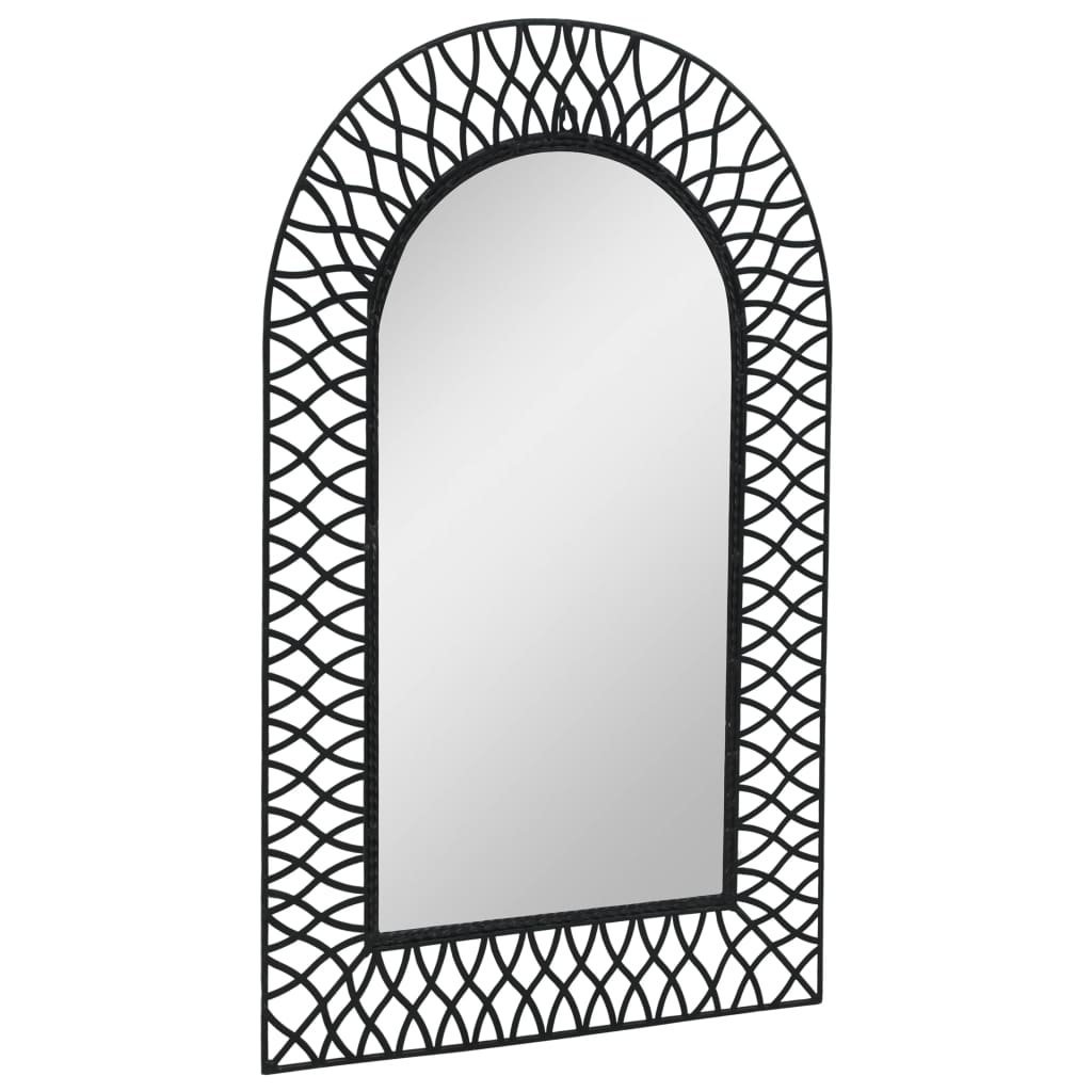 Vidaxl Garden Wall Mirror Bent 50x80 cm sort