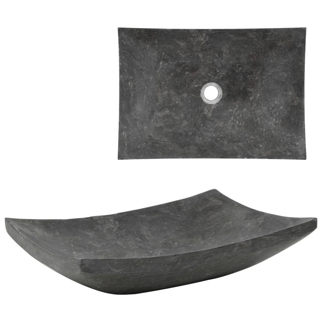 Vidaxl Sink 50x35x12 cm marmor sort