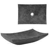 Vidaxl Sink 50x35x12 cm marmor sort