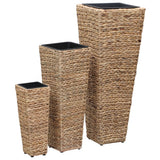 Vidaxl Planters hævet 3 st Waterhyacint Brown