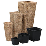 Vidaxl Planters hævet 3 st Waterhyacint Brown