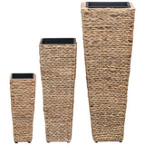 Vidaxl Planters hævet 3 st Waterhyacint Brown