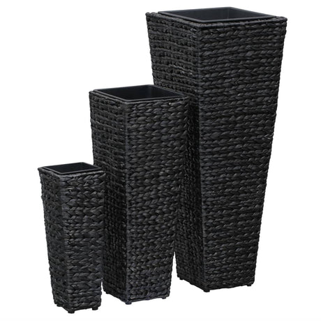 Vidaxl Planters hævet 3 st Waterhyacint sort