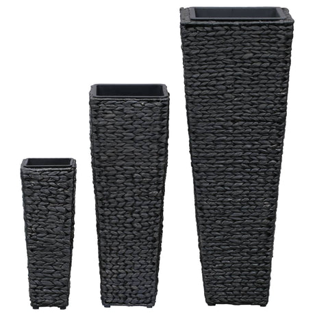 Vidaxl Planters hævet 3 st Waterhyacint sort