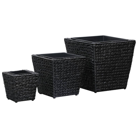 Vidaxl Planters hævet 3 st Waterhyacint sort