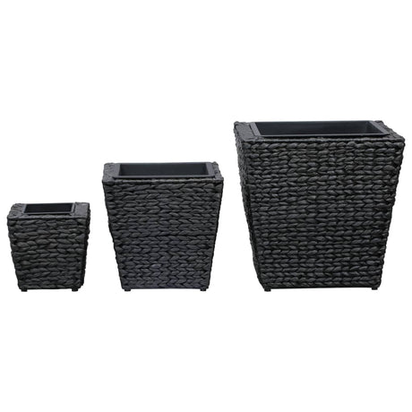 Vidaxl Planters hævet 3 st Waterhyacint sort