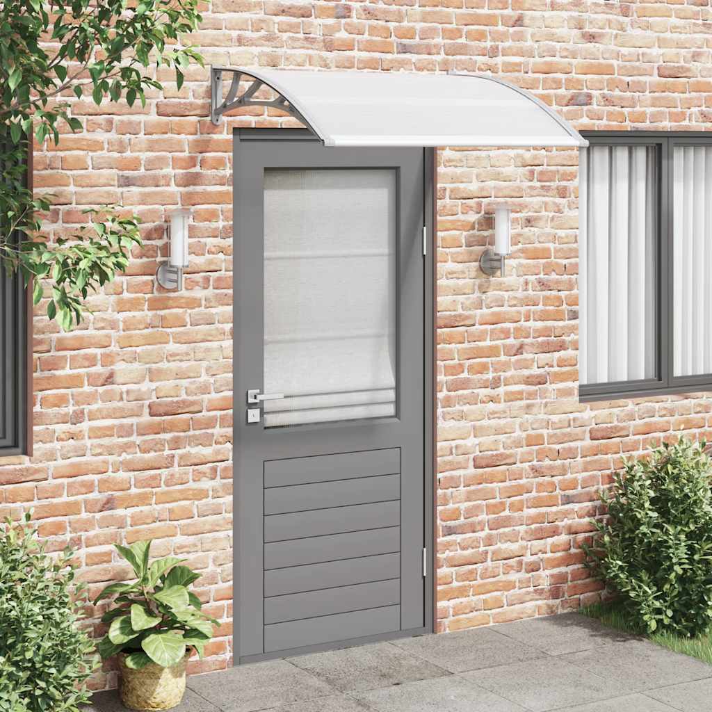 Vidaxl door canopy 120x100 cm PC Gray
