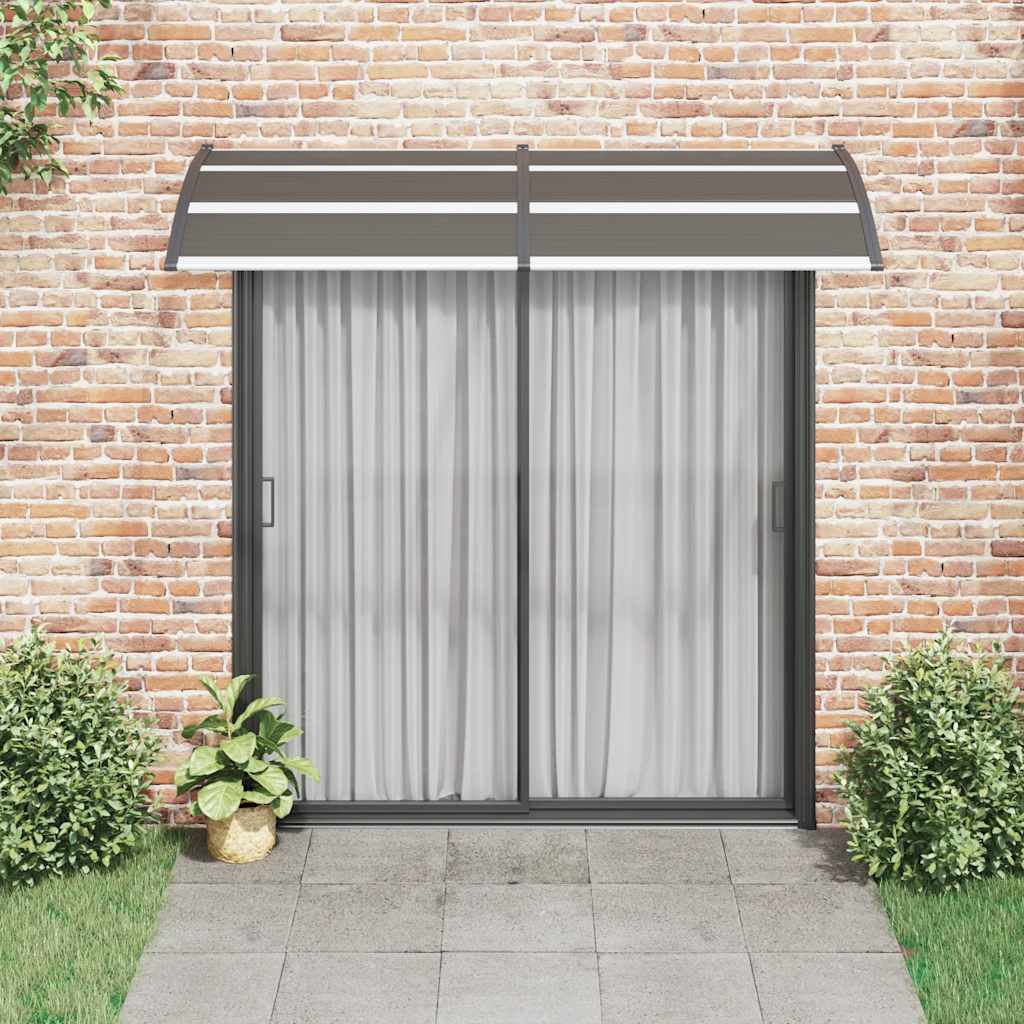 Vidaxl Door Canopy 240x100 cm pc sort sort