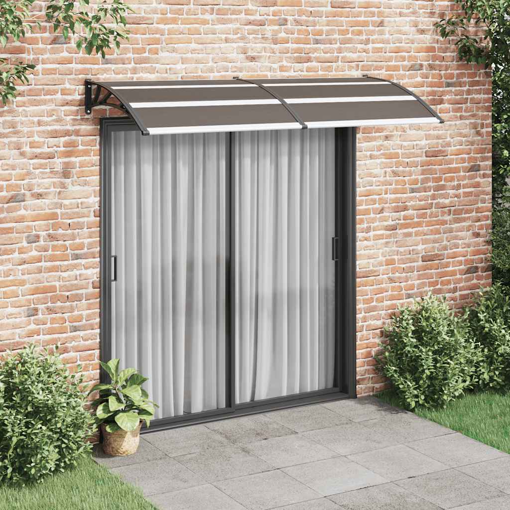 Vidaxl Door Canopy 240x100 cm pc sort sort