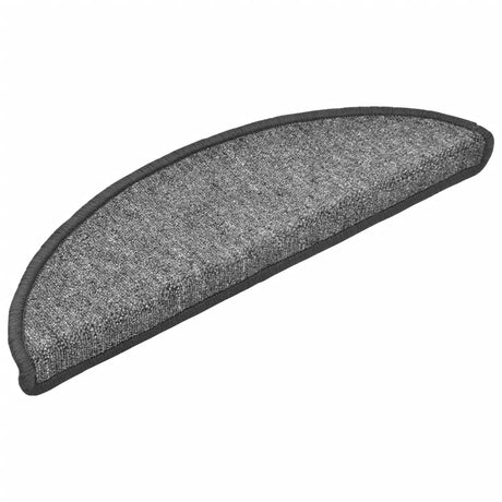 Vidaxl Stair Mats 15 St 56x17x3 cm mørkegrå halvkugle