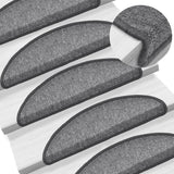 Vidaxl Stair Mats 15 St 56x17x3 cm mørkegrå halvkugle