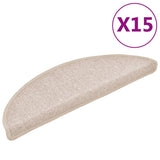 Vidaxl Stair Mats 15 St 56x17x3 cm taupe halvkugle