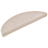 Vidaxl Stair Mats 15 St 56x17x3 cm taupe halvkugle