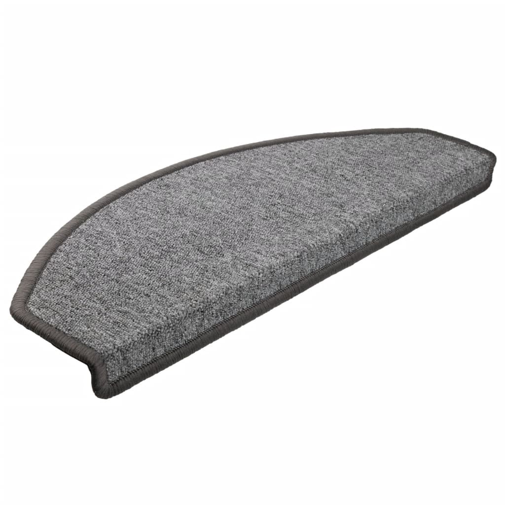 Vidaxl Stair Mats 15 St 65x24x4 cm mørkegrå halvkugle stor