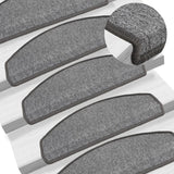 Vidaxl Stair Mats 15 St 65x24x4 cm mørkegrå halvkugle stor