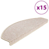 VidaXL trappemåtter 15 stk 65x24x4 cm taupe halvrund stor